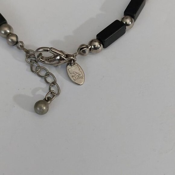 2000 MTV Network Black Silver Beaded Bracelet - Picture 2 of 7